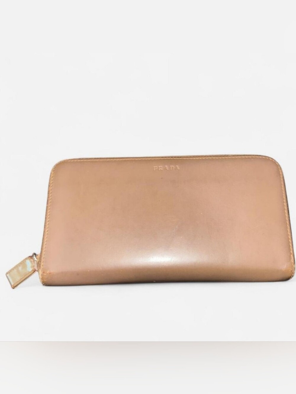 Prada Brown Leather Zip-Around Wallet - Picture 1 of 8